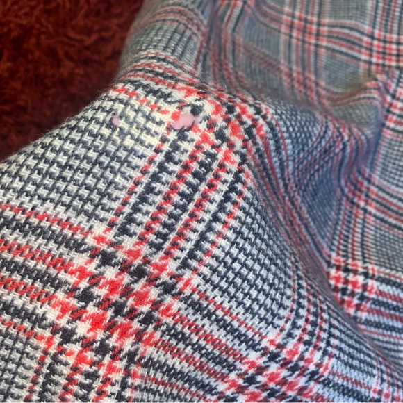 red black plaid wool maxi skirt - Picture 4 of 4